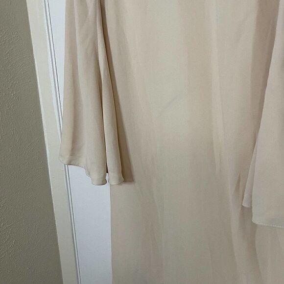 NEW! Fame X Partners Peach bell sleeve maxi dress size US 8 -Flawed- - Picture 4 of 13